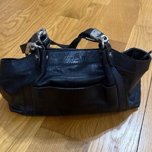 Hogan Elegant Black Leather Shoulder Bag
